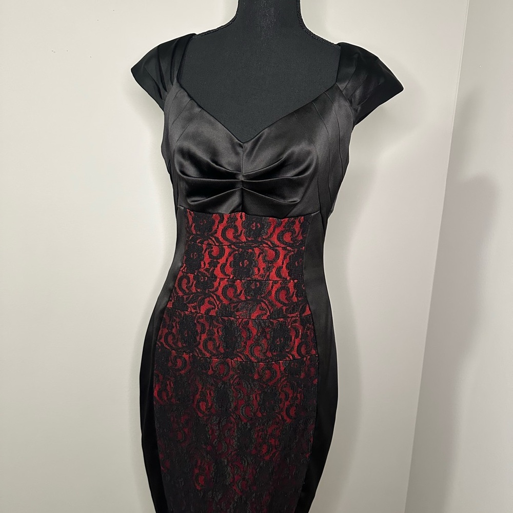 Signature Black and Red High Low Dress
